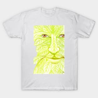 Man of the Forest, Green Man- White T-Shirt